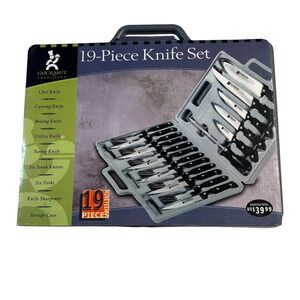Gourmet Traditions 19 Piece Knife Set Kitchen Messer Stainless Steel Cutlery New